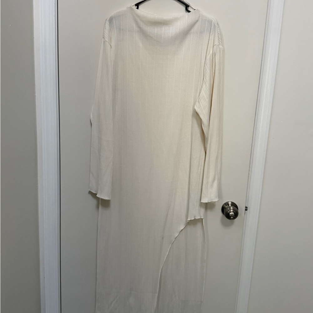 H&M Cream Ribbed Knit Sweater
